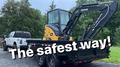 how to freight mini excavator|how to load a mini excavator.